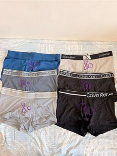 Calvin Klein 男士平角內褲提花舒適高彈輕薄順滑貼身64180231280131110