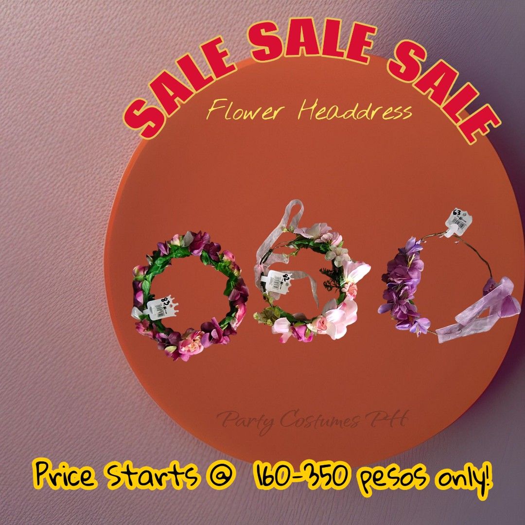 Flower Headdress (Category: Hair Accessories) located in Candelaria. Submitted by mpm_42 (Listing ID 1397871465, Image 2). Description: For Sale‼️‼️‼️Open for take all❗ flower Headdress headband brand: SM location Candelaria Quezon we ship Nationwide ‼️.