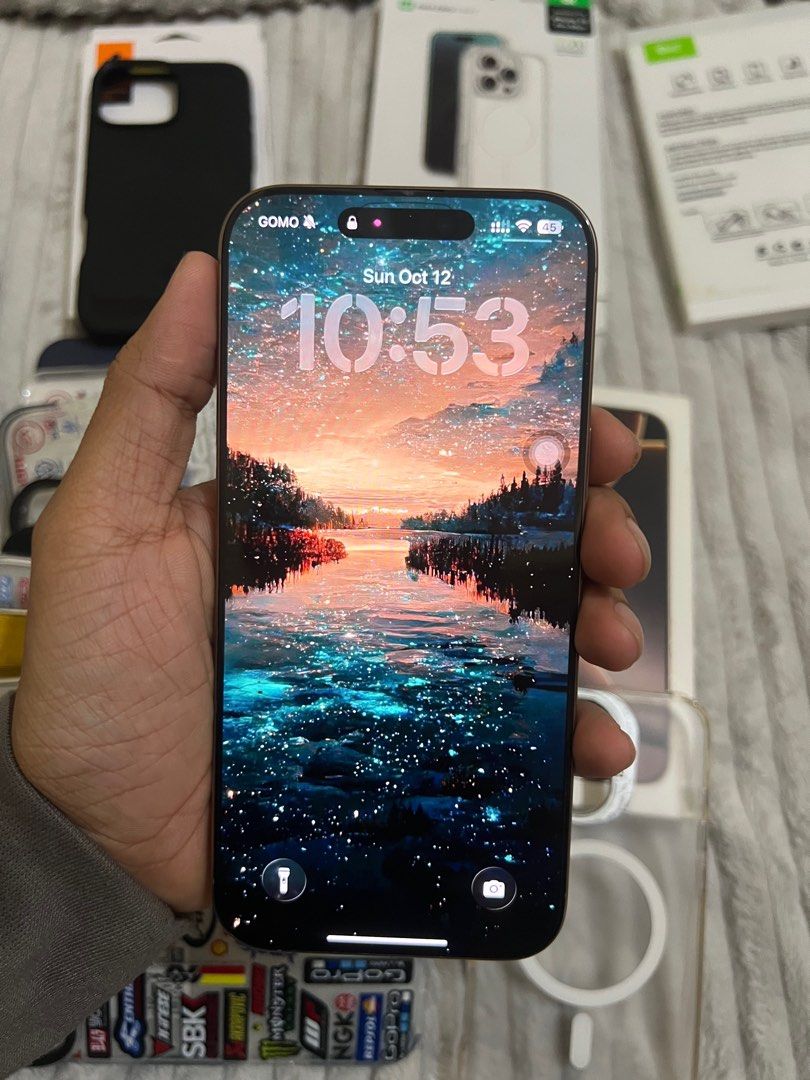 For sale Iphone 16 Pro Max (Category: iPhone 11 Series) located in Manila. Submitted by nicolebadi33044 (Listing ID 1397797341, Image 3). Description: - iPhone 16 Pro Max - 256GB, Titanium Rose Gold - Includes original box - Comes with premium cases (Spigen, Amazing Thing) - 100% Battery Health (220CC) - Smooth condition - Front camera issue (needs repair) - Selling as is.