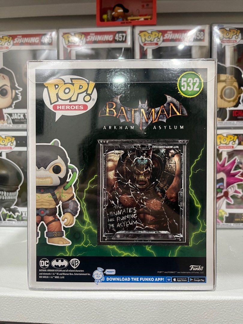 Funko Pop Super! Batman: Arkham Asylum Bane FSE GITD (Category: Designer & Blind Box Toys) located in Bacoor. Submitted by chongscollectibles (Listing ID 1397926728, Image 3). Description: Box condition is 9/10. Boss protector included. Mop:Gcash Mod:Lalamove,LBC 📍The District Dasmariñas, Alabang Town Center, Festival Mall, Rockwell Makati (by schedule)..