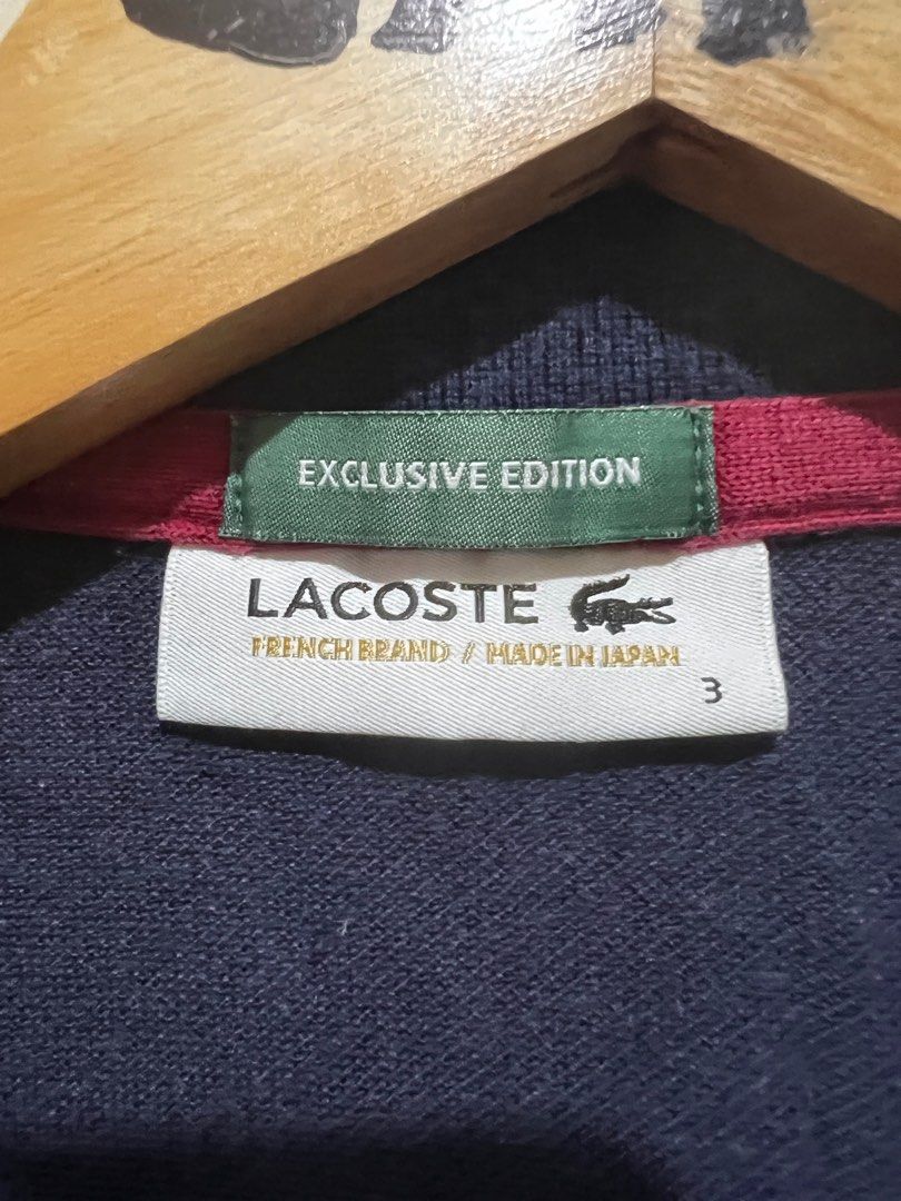 Lacoste Twin Tip polo (Category: Tshirts & Polo Shirts ) located in Quezon City. Submitted by deviljin17 (Listing ID 1397864529, Image 2). Description: PTPA For Sale: Lacoste Twin Tip polo Made in Japan Price: P1,100 plus SF✈️ Size 3 on tag Dimes: 18.5” x 26” Rate: 9/10 📩 Pm for faster transaction .
