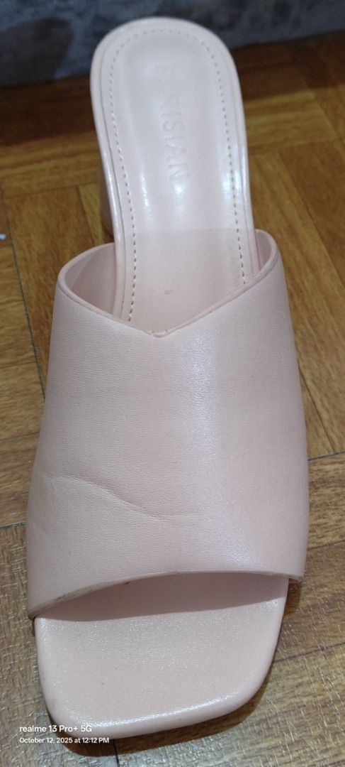 Parisian Pink/Nude Heels Size 8 (Category: Heels) located in Bulacan. Submitted by livetiger_ca147c (Listing ID 1397941561, Image 3). Description: - US Size 8 / EUR 38 - Square toe design - Gold-accented heel - Neutral nude color - Perfect for various occasions.