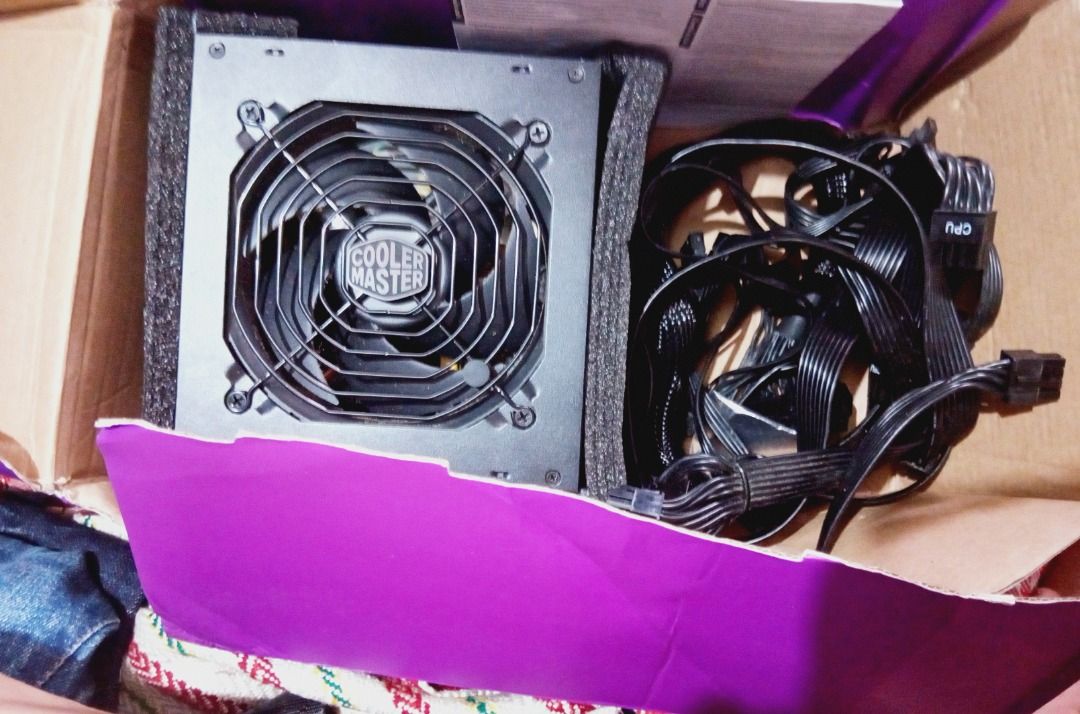 Power Supply Cooler Master + Antec both 750W GOLD (Category: Other Accessories) located in Baguio. Submitted by pass-sa-barat (Listing ID 1397860332, Image 2). Description: PSU aspack pareho 750W Gold Coolermaster x1 Antec x1 coolermaster may box with connectors and cables naman both working .