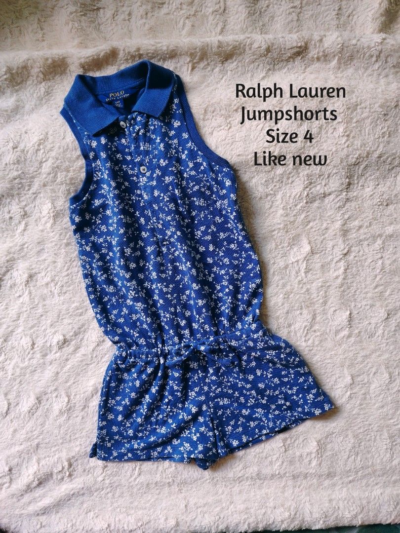 Ralph Lauren dress and Romper (Category: Babies & Kids Fashion) located in Makati City. Submitted by Prettykids (Listing ID 1397959618, Image 2). Description: Ralph Lauren Size 3 and 4 Like new Condition LOCATION:BATAAN MOP:GCASH COURIER:J&T EXPRESS.