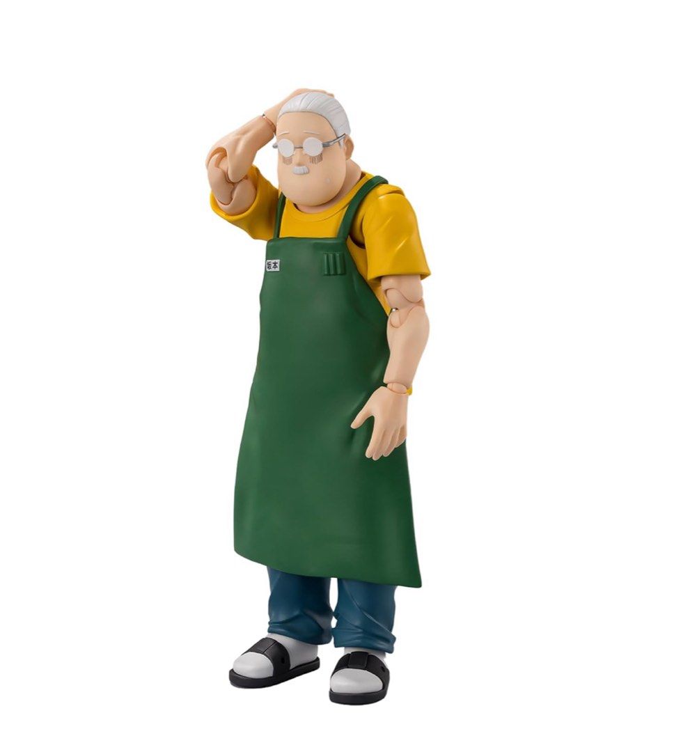 Sakamoto Days s.h.figuarts (Category: Figurines & Statues) located in Manila. Submitted by duchco (Listing ID 1397844264, Image 3). Description: - Articulated action figure - Character in yellow shirt, green apron, and blue pants - Includes interchangeable faceplates - Comes with multiple interchangeable hands - Accessories: Knife and gun - Well-detailed - Ideal for collectors and fans.