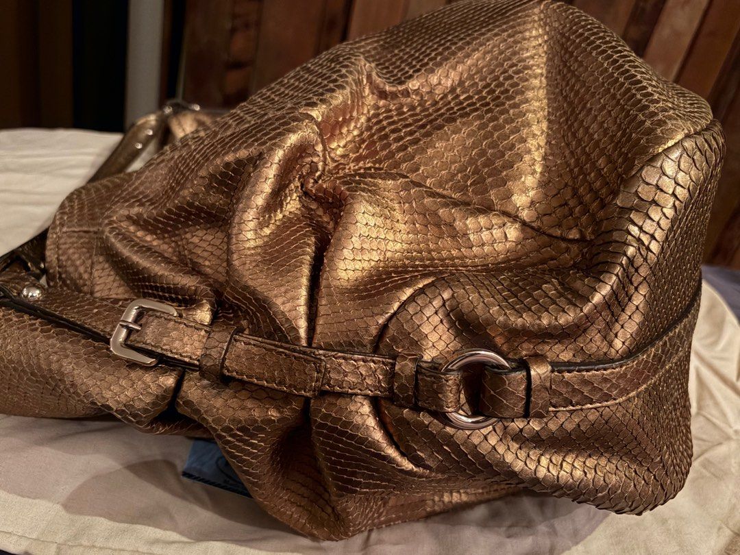 Sergio Rossi in python leather （分類：手袋及銀包）位於 Hong Kong。 由 asisss 提交（商品編號 1397934036，圖片 3）。簡介： Python shoulder bag Stored for quite awhile without using much 。