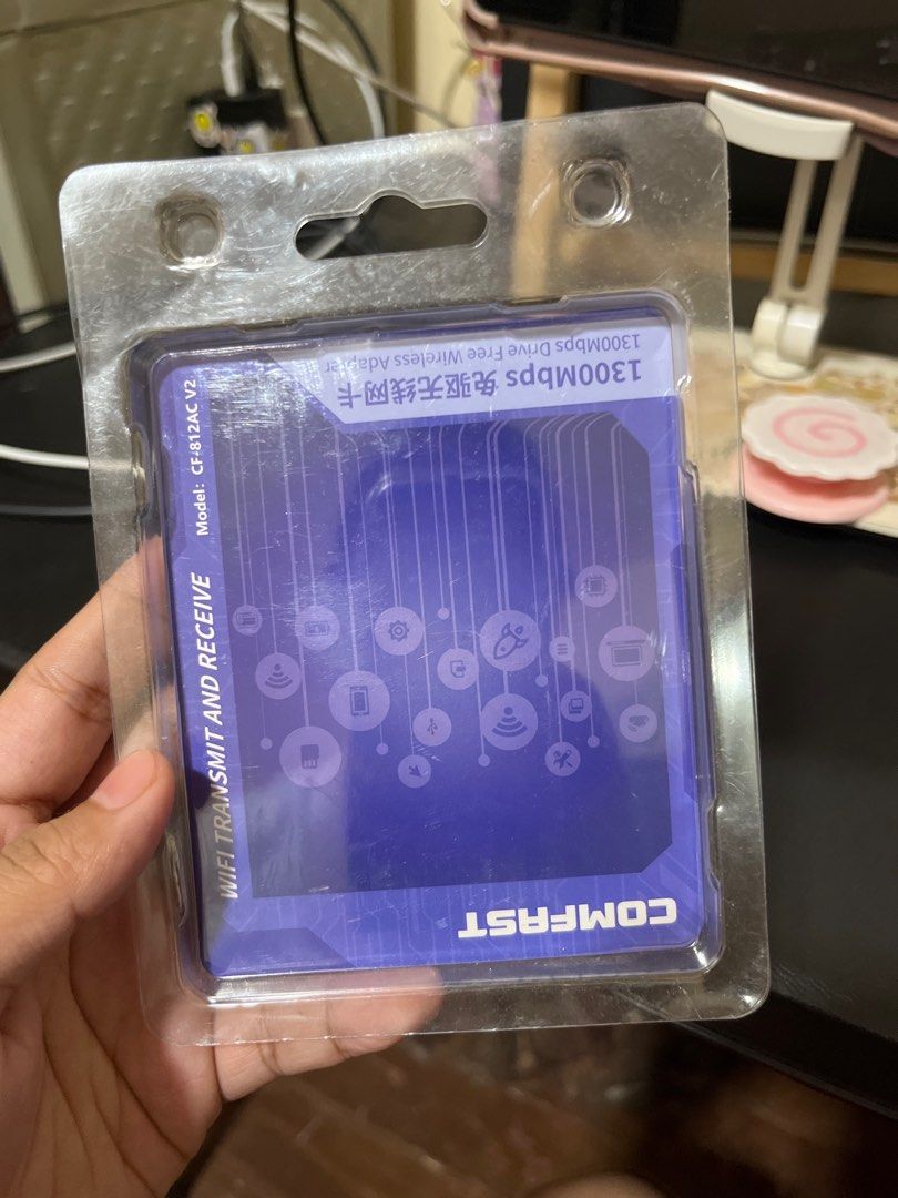 Wifi Adapter (Category: Cables & Adaptors) located in Caloocan City. Submitted by may.mei.may (Listing ID 1397885017, Image 2). Description: - Comfast 1300Mbps Wifi Adapter - Easy to use - Compact design - Provides fast and reliable wireless connection.