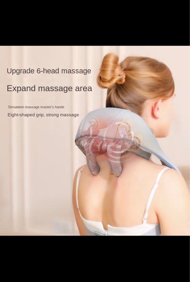 Wireless Multi-Function Neck Massager (Category: Massage Devices) located in Singapore. Submitted by silenttiger12 (Listing ID 1397897359, Image 1). Description: - Wireless neck massager for neck, back, lumbar, and leg massage. - Features 6 massage heads with 3D kneading. - Two massage modes: normal and intermittent. - Includes a soothing hot compress function. - Easy to use and cordless. - Rechargeable via Type-C port..