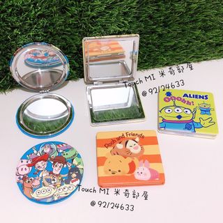❣️日本 Disney❣️Aliens Winnie the Pooh Toy Story 袋妝鏡 化妝鏡 便攜鏡  鏡 摺鏡 Mirror 👍 三眼仔 小熊維尼 反斗奇乓 Buzz Woody 翠絲 👍 方形7 x 6.5 cm 👍 圓形7cm 直徑 👍 一面正常鏡 一面放大鏡  💰6️⃣5️⃣/塊64237984221955110