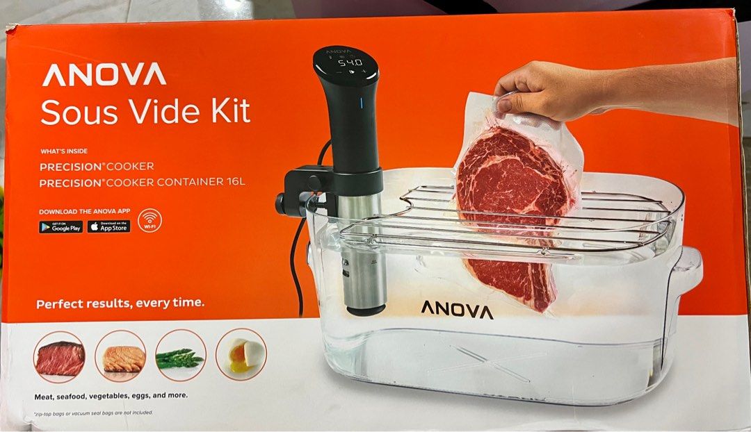 ANOVA SOUS VIDE KIT (COOKER PLUS TUB) (Category: Cookers) located in Quezon City. Submitted by bigmommashoppe (Listing ID 1398096078, Image 1). Description: ANOVA PRECISION COOKER PLUS 16L COOKER CONTAINER 220Volts .