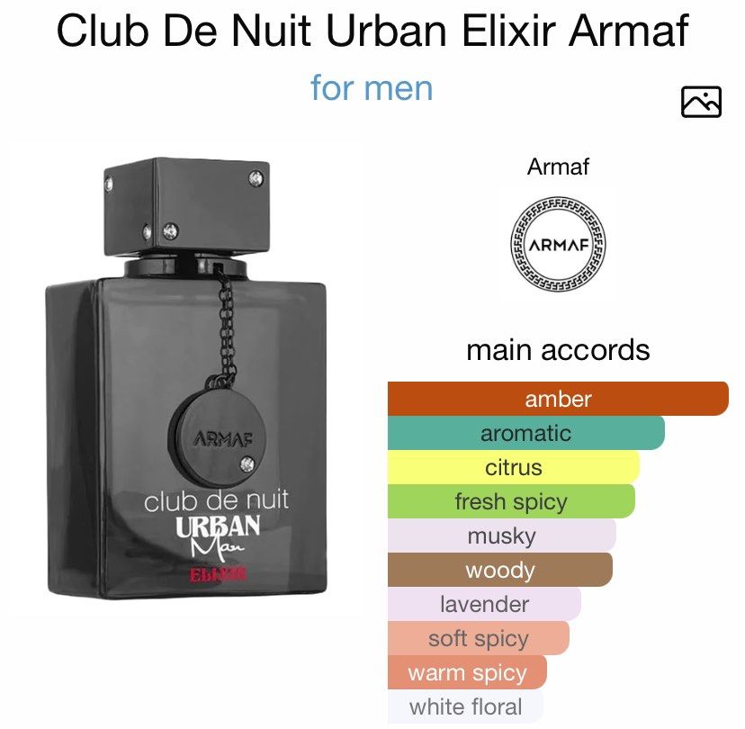 CLUB DE NUIT URBAN ELIXIR ARMAF (Category: Fragrance & Deodorants) located in Manila. Submitted by embere_shop (Listing ID 1397994746, Image 2). Description: Items are not on-hand. For orders, payment is required upon ordering. Release will be the next day (or following day) since we source them from the warehouse. 📌Perfect gift for birthdays, Christmas, o kahit anong okasyon! ✨Hindi ka mapapahiya, promise same na same sa 0G ang amoy at long-las
