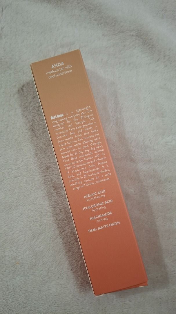 Colourette First Base Everyday Skin Tint in Anda (Category: Makeup) located in Paranaque City. Submitted by unashamedglutton (Listing ID 1398054324, Image 2). Description: First Base Everyday Skin Tint Shade: Anda SPF 30 Retails for 599 Manufactured in July 2024 Expires in June 2027 Brand new and never used Price is negotiable Payment via BDO, BPI, or GCash Buyer to shoulder shipping.