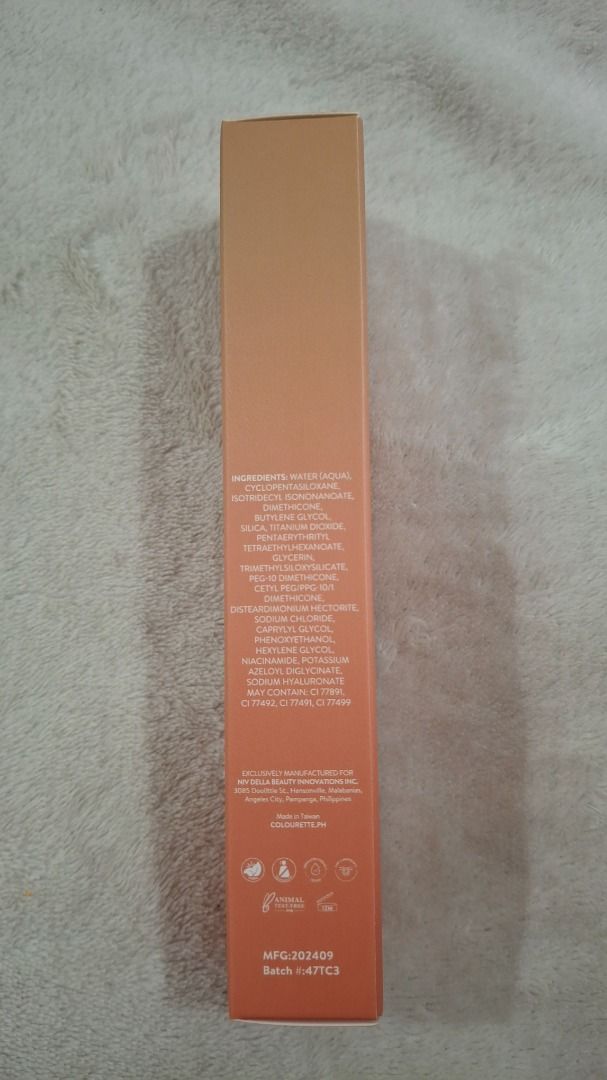 Colourette First Base Everyday Skin Tint in Anda (Category: Makeup) located in Paranaque City. Submitted by unashamedglutton (Listing ID 1398054324, Image 3). Description: First Base Everyday Skin Tint Shade: Anda SPF 30 Retails for 599 Manufactured in July 2024 Expires in June 2027 Brand new and never used Price is negotiable Payment via BDO, BPI, or GCash Buyer to shoulder shipping.
