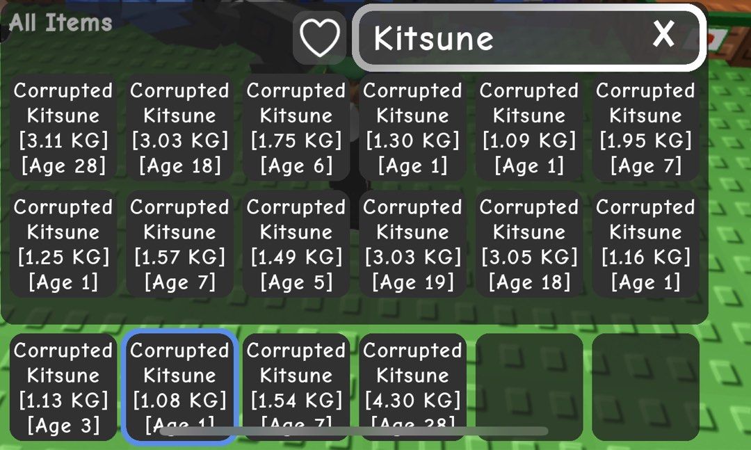 Corrupted Kitsune Grow a Garden (Category: In-Game Products) located in Las Pinas. Submitted by charlsssb (Listing ID 1398116918, Image 1). Description: Grow a Garden Corrupted kitsune For only ₱15 each Or ₱10 each if take all. 16pcs left. Dm for inquiries! .