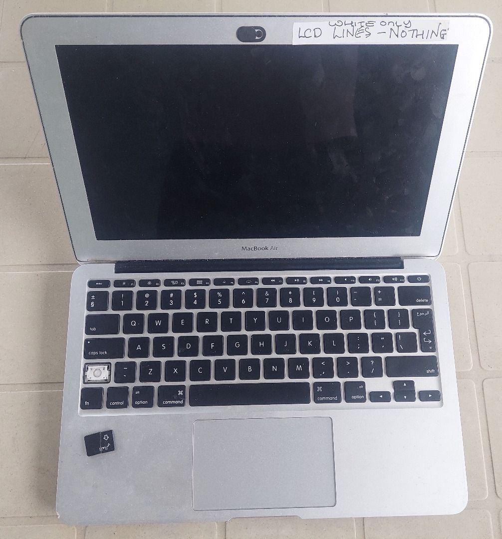 DEFECTIVE 2013 MacBook Air 11" A1465 (Category: Laptops & Notebooks) located in Tagbilaran City. Submitted by rjv1977 (Listing ID 1363285723, Image 1). Description: DEFECTIVE 2013 MacBook Air 11" 1.3 GHz i5 / 128 GB SSD / 4 GB RAM ISSUES: Unknown / No Power / Defective LCD Battery 1877 Service Recommended Unit ONLY NO CHARGER For Parts Only - Is what it is.
