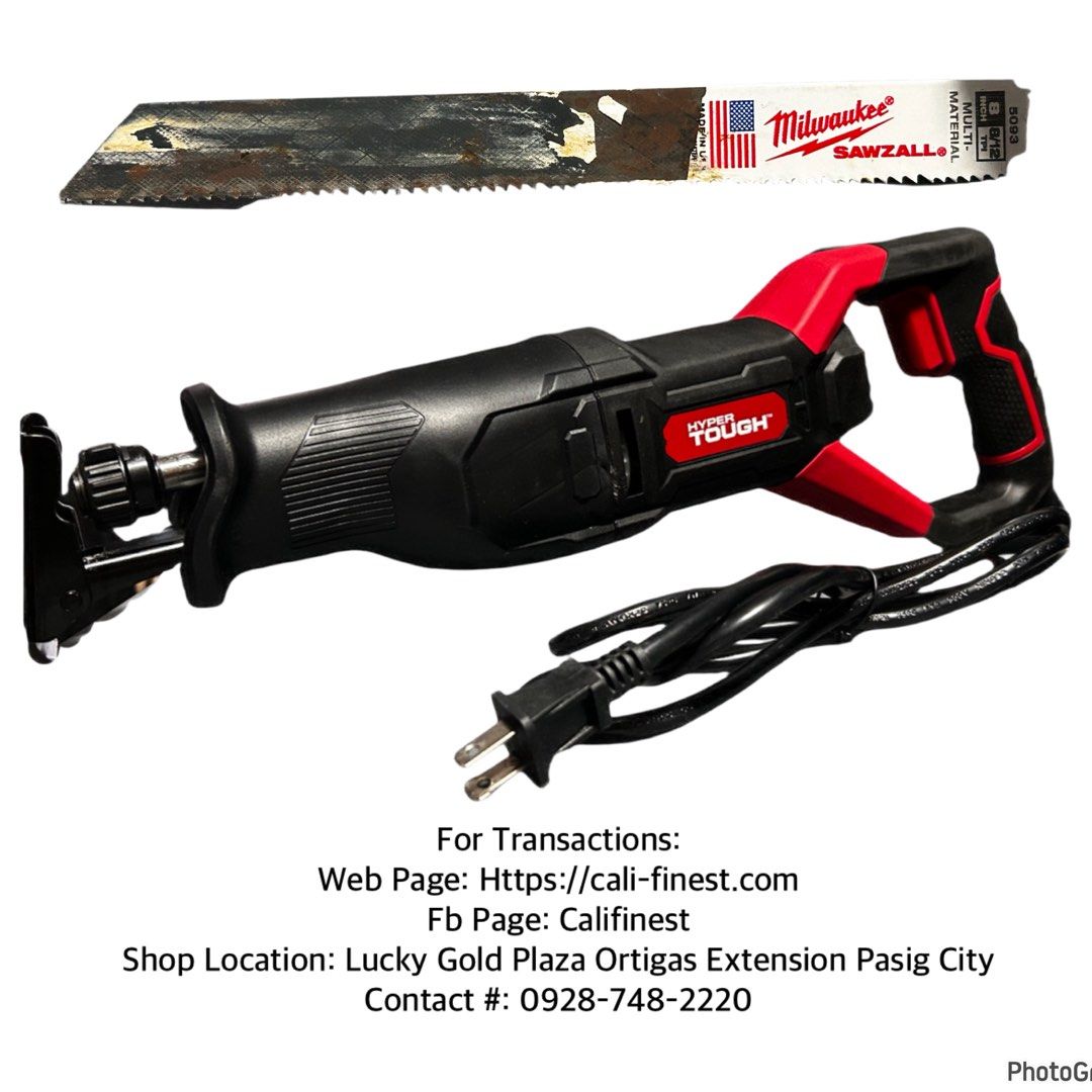 Hyper Tough Compact Reciprocating Saw wired (Category: Construction Tools & Equipment) located in Pasig City. Submitted by califinestcollectibles (Listing ID 1398028670, Image 1). Description: Hyper Tough Compact Reciprocating Saw wired PT#73 Unit only No box 110 Volts (Need Transformer ) Original/Authentic From USA Actual and detailed pictures are posted Pick up at one oasis condominium ortigas extension pasig city Or Delivery via Lalamove ,Lbc 