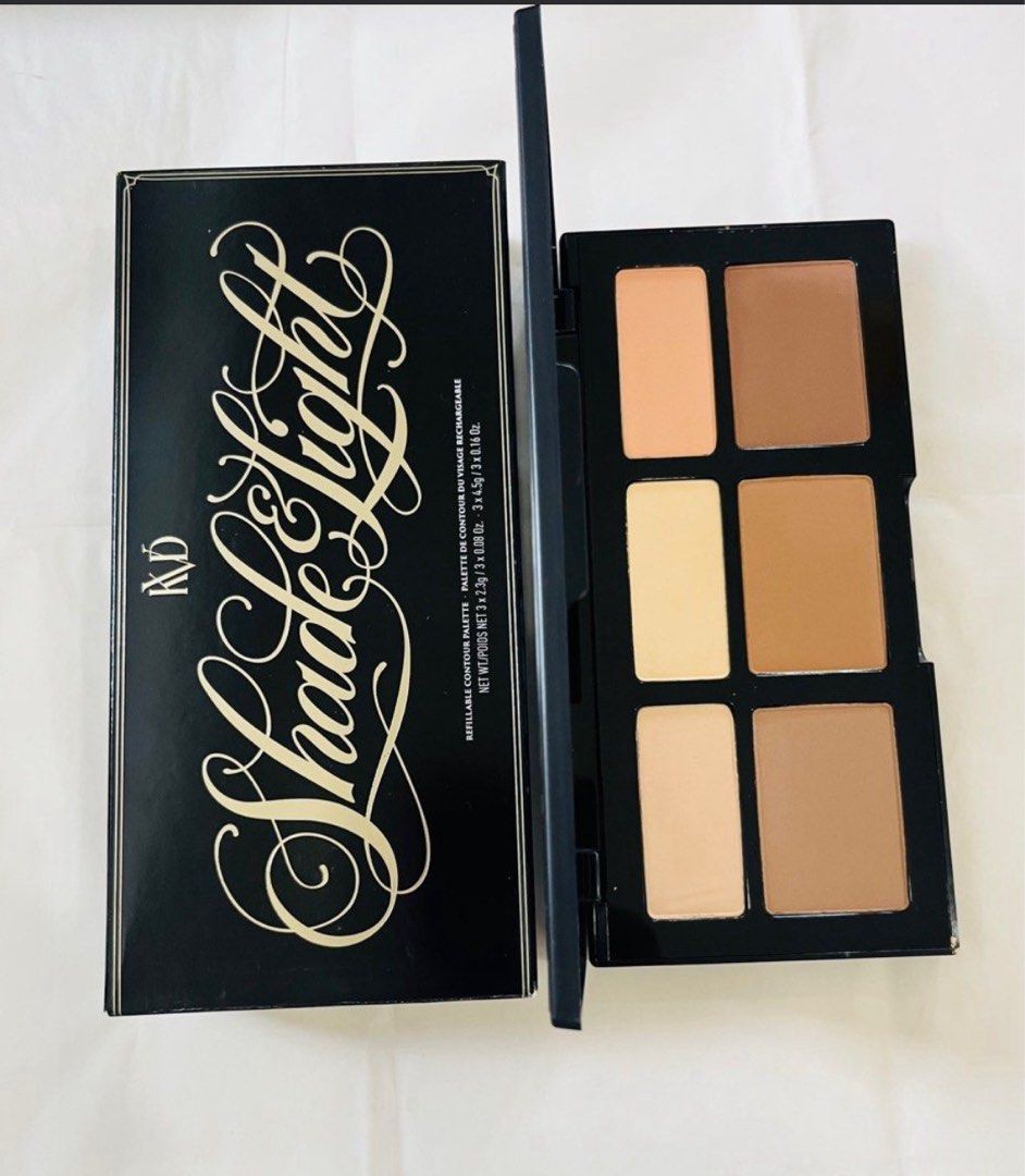 KAT VON D (Category: Makeup) located in San Juan City. Submitted by cashfrancefashioncosmetics_ph (Listing ID 1398077837, Image 1). Description: ‼️KAT VON D SHADE &LIGHT REFILLABLE CONTOUR PALETTE KAT VON D SHADE &LIGHT REFILLABLE CONTOUR PALETTE 3x2.3g 3x0.4.5g SHADES LUCID 100. LYRIC 120. LEVITATION 150 SOMBRE 110. SHADOWPLAY 130. SUBCONCIOUS 160 THE ICONIC CONTOURINGPALETTE REALISTIC SHADOW-SOFT MATTE DIMENSION 3CONTOUR-3HIGHLIGHTER POWDERS AU