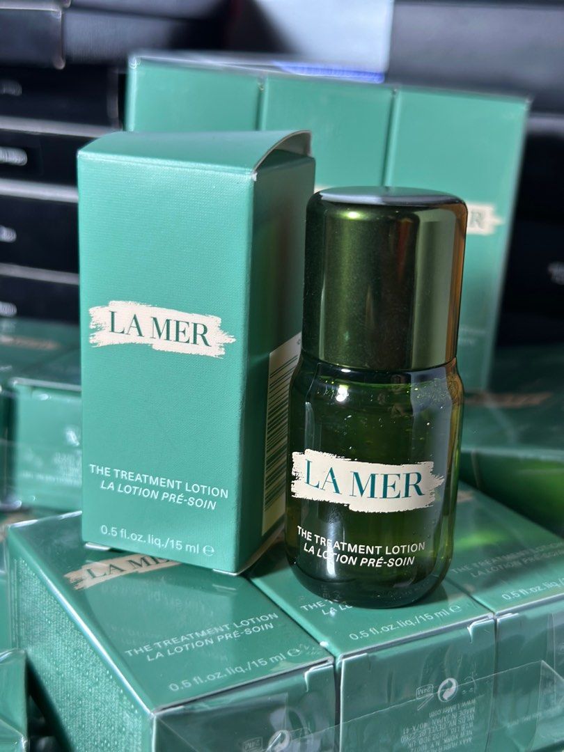 LA MER Treatment lotion 15ml (Category: Face Care) located in Bulacan. Submitted by mygigigoods (Listing ID 1398122634, Image 1). Description: Bnew w box 15ml.