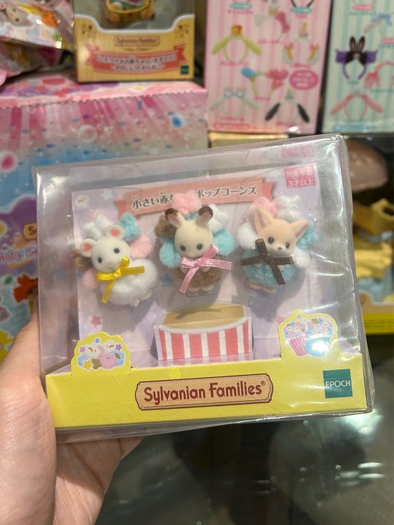 Original Sealed Sylvanian Families Baby Trio Popcorn Set (Category: Designer & Blind Box Toys) located in Manila. Submitted by tripshoppermnl (Listing ID 1398073369, Image 1). Description: — Brand new & Direct from Japan ! 🇯🇵💗 — Check us out on ig @tripshoppermnl for finds & goodies <3 📍Location - Quezon City Mop - gcash, bdo, bpi Mod - lalamove, grab express, j&t.