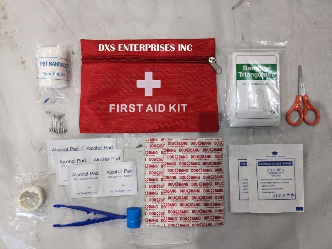 POUCH FIRST AID KIT WITH CONTENT (Category: Medical Supplies & Tools) located in Quezon City. Submitted by zyra26 (Listing ID 1397985289, Image 2). Description: This comprehensive kit is designed for family emergency care and comes in a compact, waterproof EVA case. Inside, the contents are organized in multiple pouches and compartments. A refill kit for this product is also available separately..