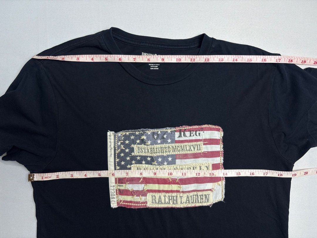 RALPH LAUREN DENIM & SUPPLY US FLAG (Category: Tshirts & Polo Shirts ) located in San Fernando. Submitted by viibodegaaa (Listing ID 1398054799, Image 3). Description: Item: RALPH LAUREN DENIM & SUPPLY US FLAG Size: S Width: 19’ Length: 27.5’ Shoulder: 17’ Sleeve: 8’ Condition: excellent Price: 1080.