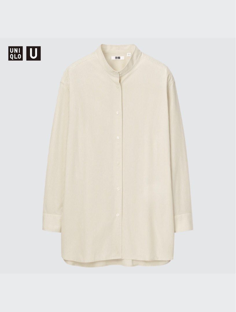 Uniqlo U Polo (Category: Shirts) located in Quezon City. Submitted by chech.closet (Listing ID 1398036414, Image 1). Description: Uniqlo U Long Polo with chinese collar ✨ 10/10 condition (just needs ironing) ✨ The collar is not exactly as high as the current collection (chinese collar, not stand up collar) 📩 DM me for inquiries or more pictures.