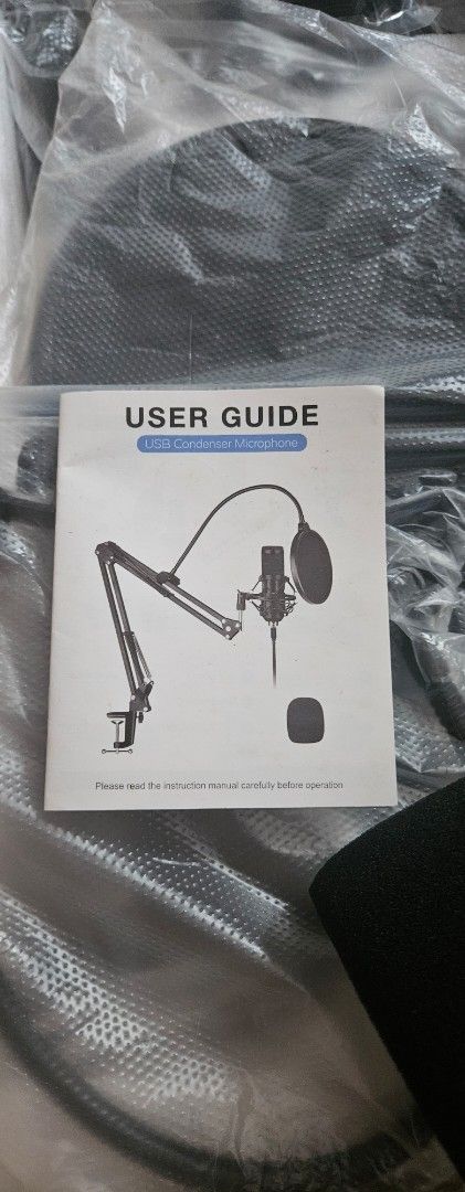 USB Condenser Microphone with Boom Arm