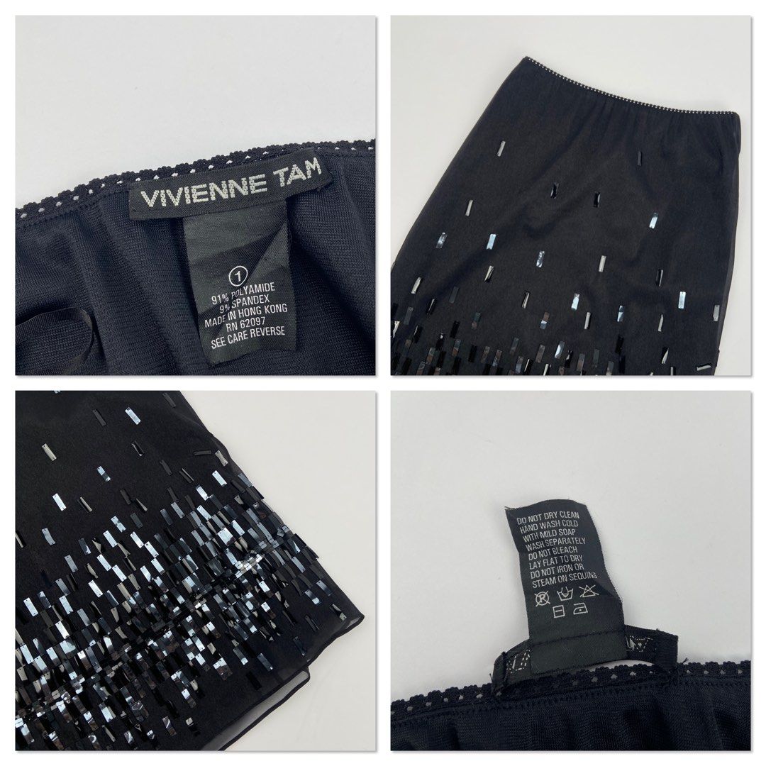 Vivienne tam (Category: Skirts) located in Manila. Submitted by draftdrops (Listing ID 1398031942, Image 2). Description: Skirt,with sequins design and excellent condition Waistline:27to29 Length:22.5.