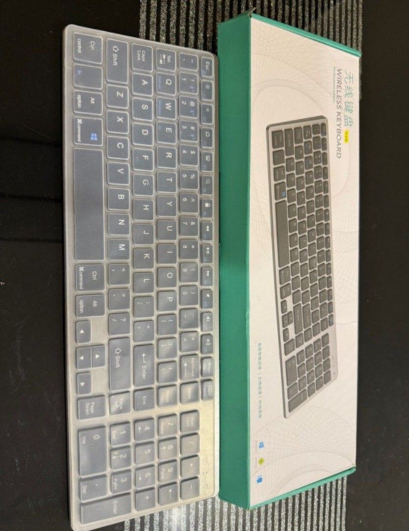 Wireless Keyboard with Numeric Keypad Goojodoq Keyboard (Category: Computer Keyboard) located in Manila. Submitted by zapglnwn (Listing ID 1398155544, Image 3). Description: - Full-size wireless keyboard - Features a numeric keypad - Sleek silver finish - Includes a protective cover - Comes with original packaging - Standard layout with Windows key Goojodoq Wireless Bluetooth Keyboard and Mouse for Laptop keyboard for Android Phone.