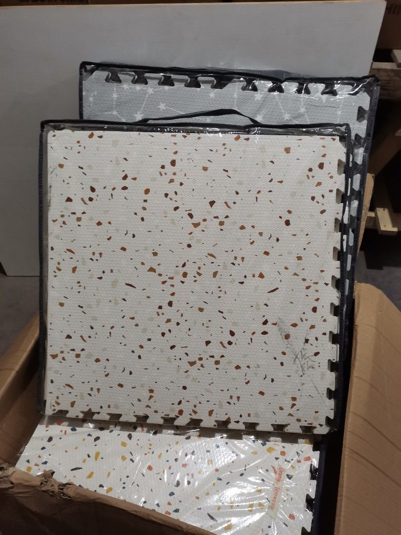 6PCS EVA XL Terrazzo Playmats (Category: Infant Playtime) located in Manila. Submitted by katocampo (Listing ID 1398263006, Image 1). Description: RESTOCKED! 6pcs / 1 set EVA XL TERRAZZO KIDS PLAYMAT P1,390/ SET 🧩 60 cm playmat 🧩 180*120 cm assembled size 🧩 1.2 cm thickness 🧩 Designs available: white terrazzo, brown terrazzo, orange terrazzo 🧩 GCash or Chinabank Transfer only 🧩 Deliver or pickk up thru lalamove 📍 Mayhaligue St. Sta. Cruz, 