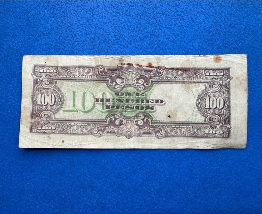 日本紙幣日本政府發行的壹百披索紙幣（菲律宾）1942-1944年発行, 興趣及遊戲, 收藏品及紀念品, 錢幣- Carousell