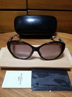 Sale #defect COACH HC8007A 5002/11 Size 58/18 #Oval #Black acetate frame Grey gradient lenses Sunglasses #unisex #Oval #casual style Black acetate frame grey gradient lenses sunglasses64239408856321110