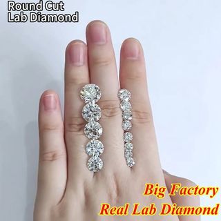 [Promotion Sale] 0.3-10ct Round Lab Grown Diamond HPHT CVD DEF Color VVS VS Clarity Lab Diamond Gemstones For Jewelry Making64228049379587110