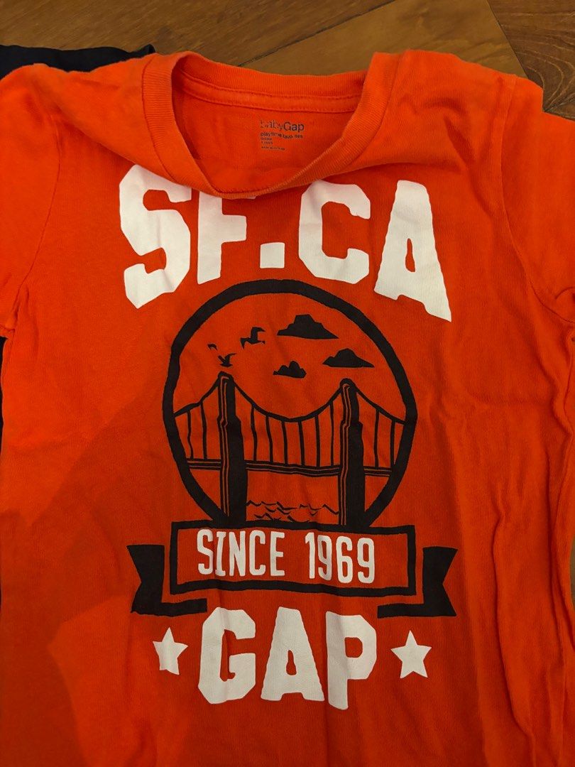 Authentic GAP (Category: Babies & Kids Fashion) located in Singapore. Submitted by lene11 (Listing ID 1398284759, Image 3). Description: Authentic GAP tops for boy from USA Lightly worn, great condition 1/ red one size 4 years old (worn 5-6x only) 2/ black one size 5 years old (worn 5-6x only) $10 for both with free normal mailing, not responsible of missing mail $8 for both, self collect at Novena, 5 mins walking from Novena MRT No return, no re