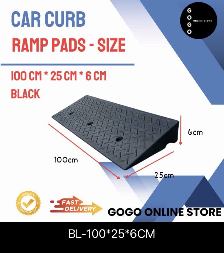 6cm height_Car Curb Ramp Pads - 100cm x 25cm x 6cm, Auto Accessories on ...