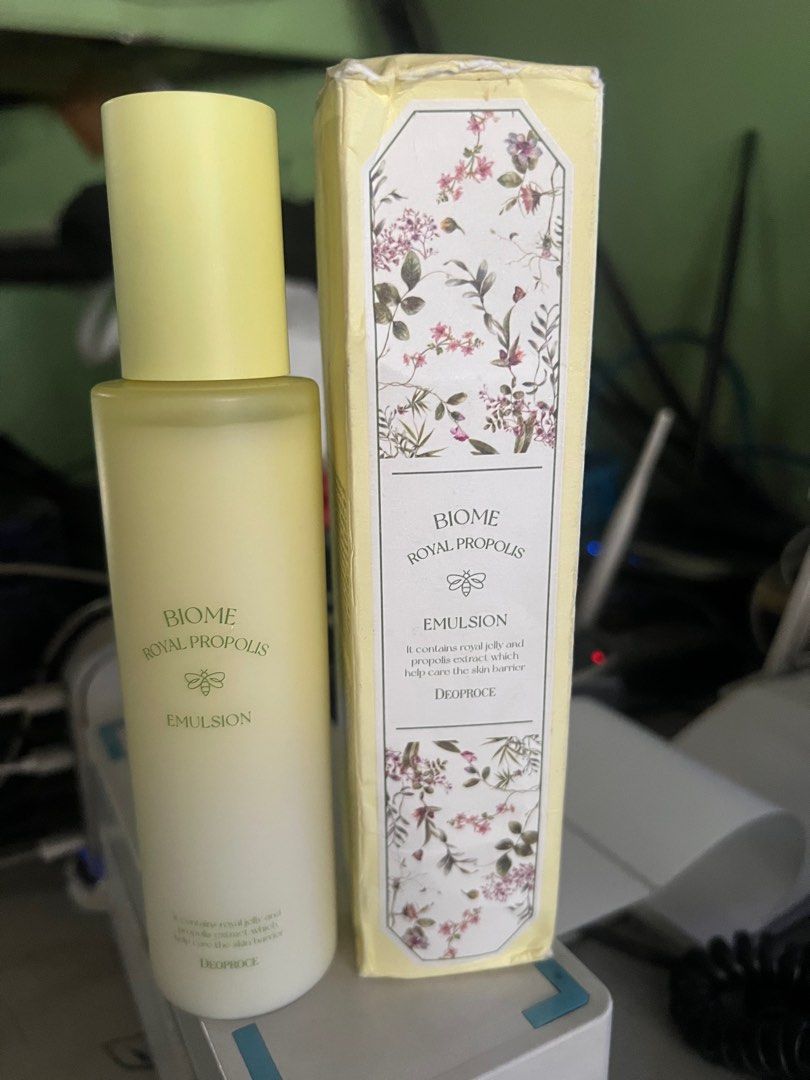 Deoproce Biome royal propolis emulsion 150ml (Category: Face Care) located in Manila. Submitted by just.j.deals (Listing ID 1398218218, Image 1). Description: Brandnew Exp 2027 Original Location malate manila .