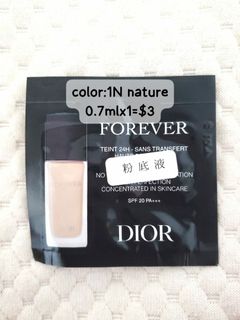 dior 粉底液 forever no transfer 24h foundation concentrated in skincare spf20 pa+++ 0.7ml 1N64239070295171110