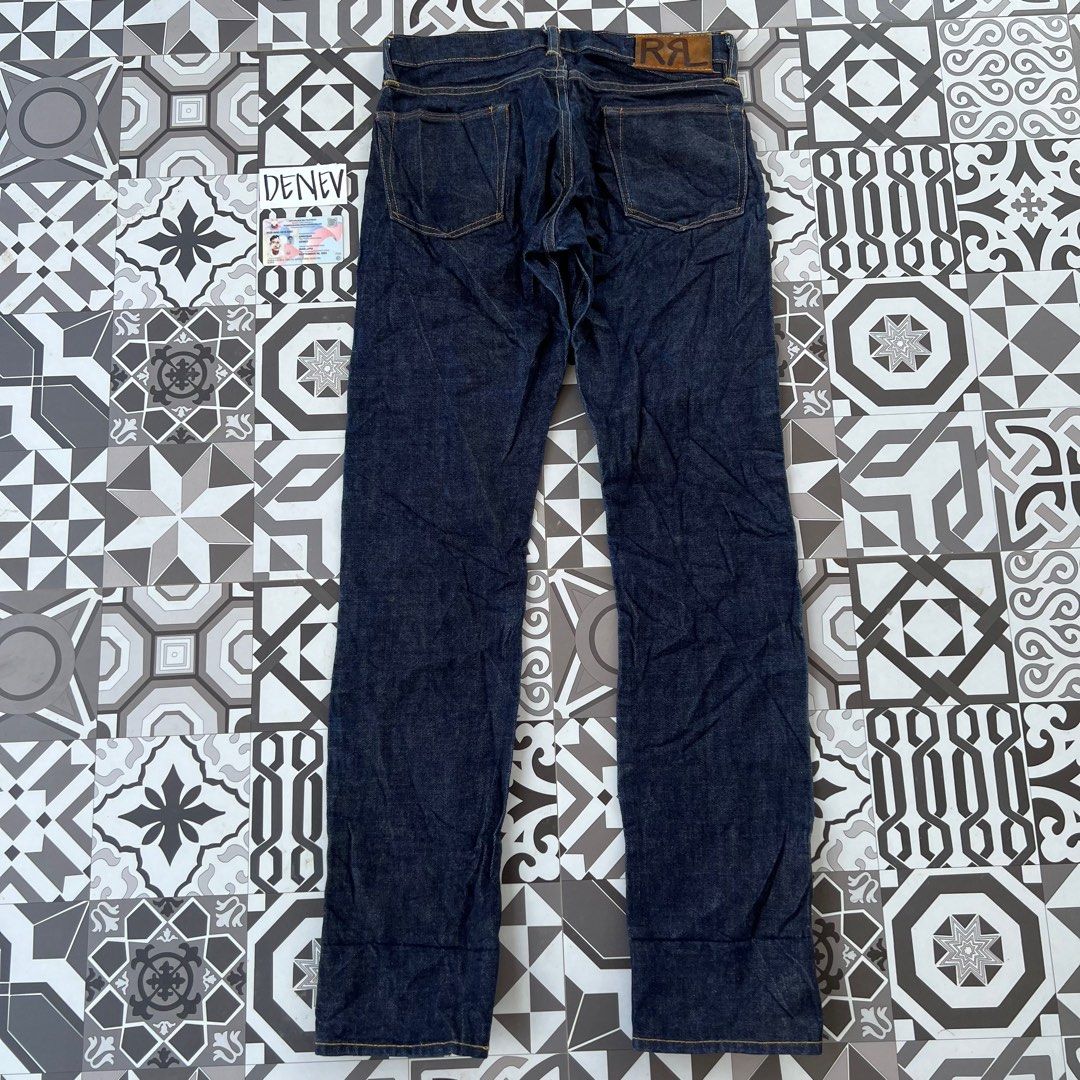 DOUBLE RL SELVEDGE JEANS (Category: Jeans) located in Santo Tomas. Submitted by denev17 (Listing ID 1398239827, Image 2). Description: DOUBLE RL SELVEDGE SLIMFIT 28x32 Size 30 on tape Length 41 Hem 7 GOOD AS NEW (crispy) .