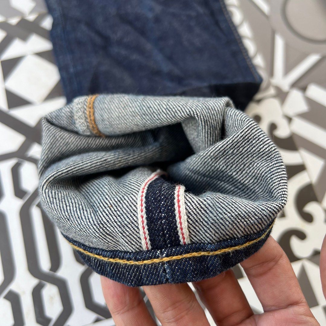 DOUBLE RL SELVEDGE JEANS (Category: Jeans) located in Santo Tomas. Submitted by denev17 (Listing ID 1398239827, Image 3). Description: DOUBLE RL SELVEDGE SLIMFIT 28x32 Size 30 on tape Length 41 Hem 7 GOOD AS NEW (crispy) .