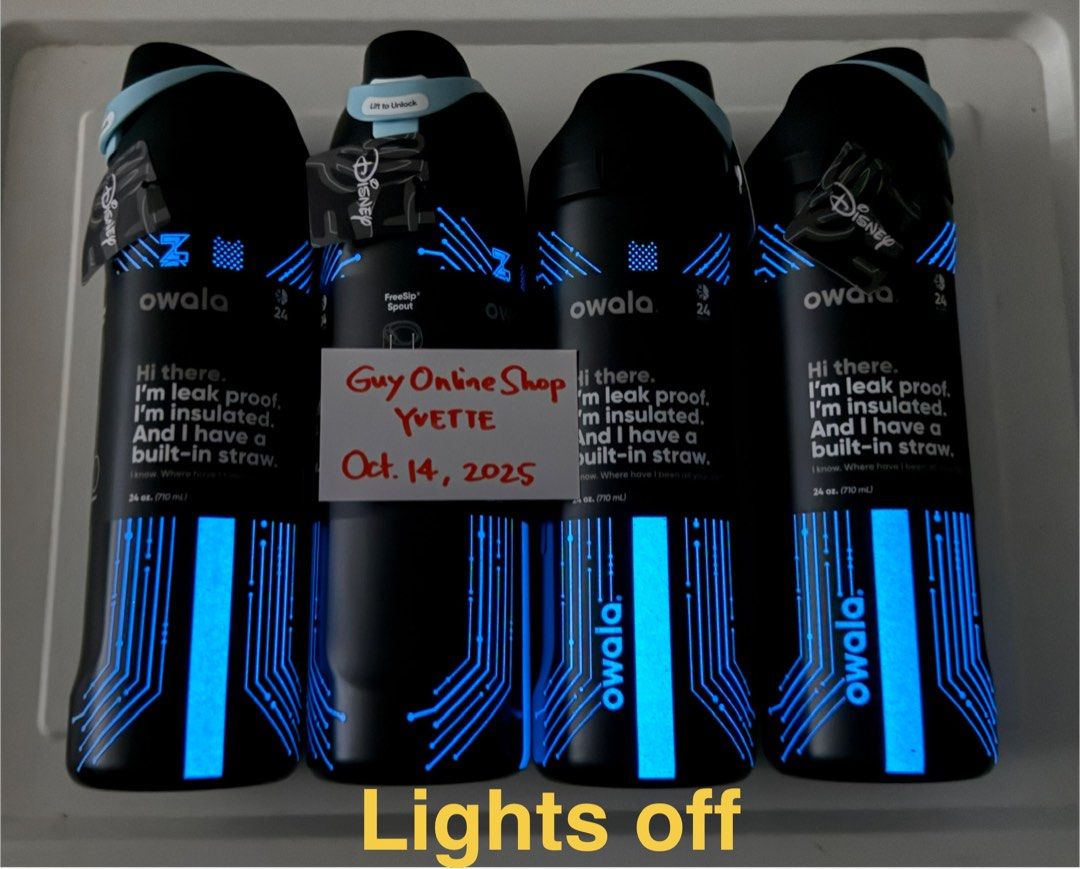 FS: Owala Freesip 24oz - Disney Tron (Category: Water Bottles & Tumblers) located in Paranaque City. Submitted by guyonlineshop (Listing ID 1398316623, Image 1). Description: FS: Owala Freesip 24oz - Disney Tron *Glow in the Dark* Mop: Gcash Mod: Lalamove, LBC or J&T sf c/o buyer Loc: Paranaque.