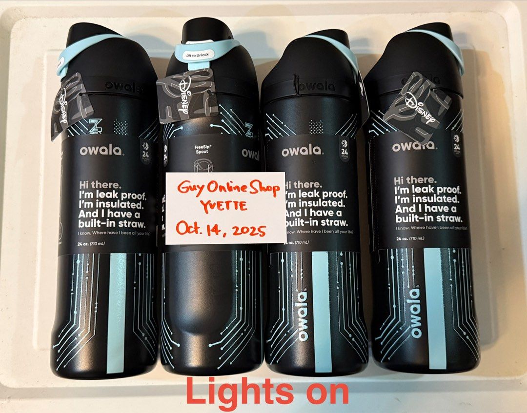 FS: Owala Freesip 24oz - Disney Tron (Category: Water Bottles & Tumblers) located in Paranaque City. Submitted by guyonlineshop (Listing ID 1398316623, Image 2). Description: FS: Owala Freesip 24oz - Disney Tron *Glow in the Dark* Mop: Gcash Mod: Lalamove, LBC or J&T sf c/o buyer Loc: Paranaque.