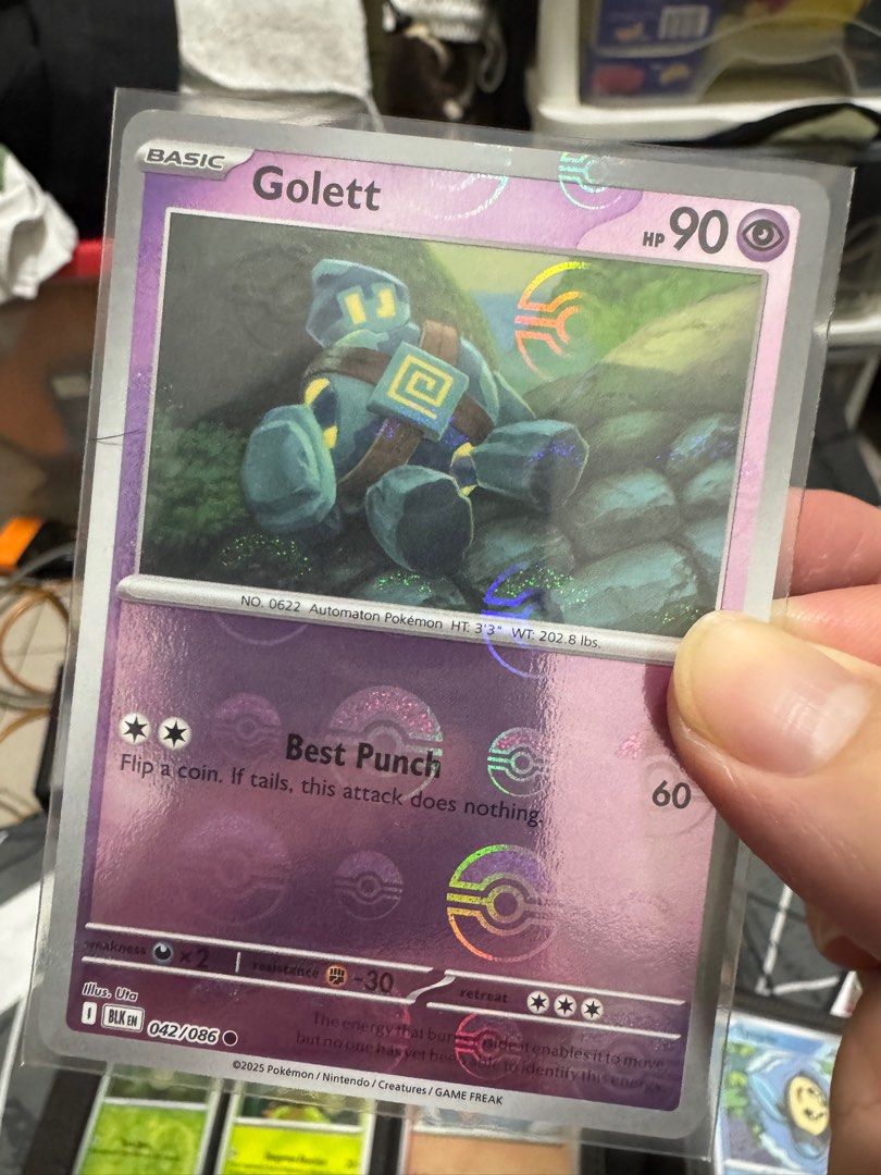 Golett pokeball holo042/086 - Pokemon TCG, Hobbies & Toys, Toys & Games  on Carousell