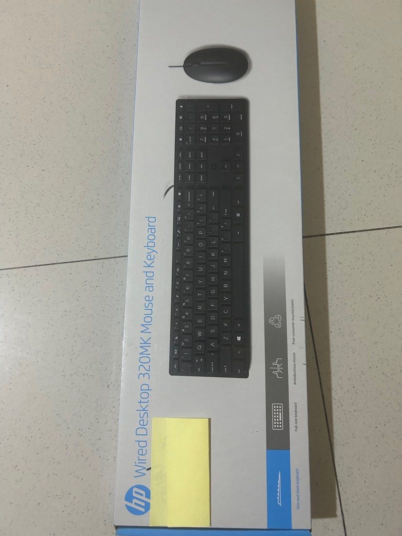 HP wired desktop 320MK Mouse and keyboard (Category: Computer Keyboard) located in Paranaque City. Submitted by edwinccdp (Listing ID 1398260429, Image 1). Description: Brand New original HP Desktop 320MK Keyboard and Mouse Sealed box.