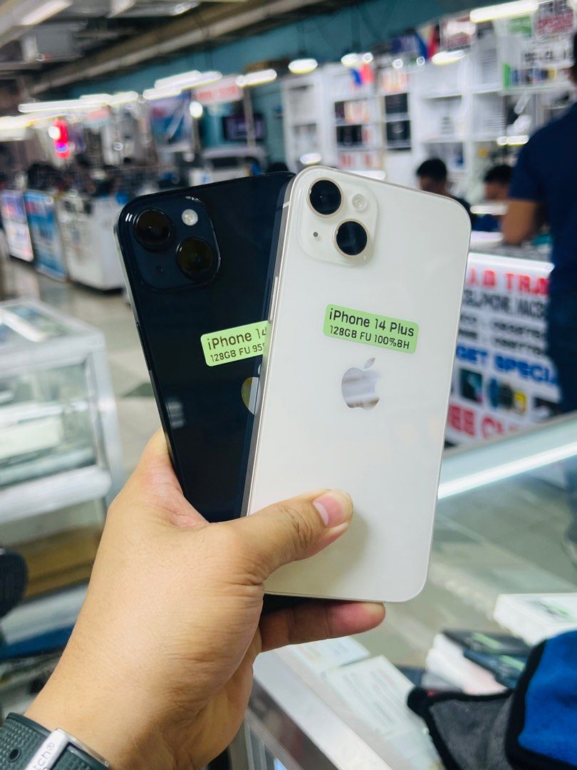 iPhone 14 Plus 128GB 95-100%BH Openline 99%smooth No issues (Category: iPhone 14 Series) located in San Juan City. Submitted by saabangadgetshop (Listing ID 1398181193, Image 2). Description: Onhand | Pre-owned iPhone 14 Plus 128GB OPENLINE NTC APPROVED Battery Health 95-10”% NO HIDDEN ISSUES NO HISTORY OF REPAIR 99%Smooth TEST TO SAWA RESET ALL YOU WANT TEST ALL YOU WANT NOT REFURBISHED AUTHENTIC PHONE ALL WORKING (FREE 3UTOOLS) iPhones iPads on
