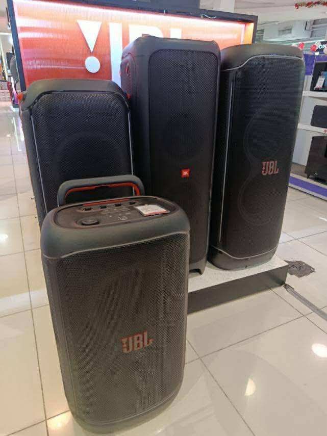 JBL PARTYBOX SPEAKER (Category: Soundbars, Speakers & Amplifiers) located in Quezon City. Submitted by maryann.dimalanta (Listing ID 1398315748, Image 1). Description: JBL PARTYBOX SPEAKER Partybox encore Srp 24,999 Cash 18,800 Partybox Xtreme black Srp 19,999 Cash 14,400 Parybox xtream blue Srp 19,999 Cash 14,400 Parybox xtream speaker camo Srp 19,999 Cash 14,200 Boombox 3 black Srp 29,999 Cash 21,200 Boombox 3 speaker squad Srp 29,999 Net yr,or