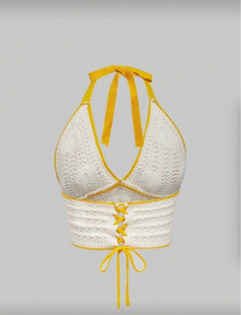 Crochet Floral Daisy & Bumblebee Halter Crop Top (Category: Bikinis & Swimsuits) located in Cavite. Submitted by bellabella2023 (Listing ID 1398168221, Image 2). Description: .