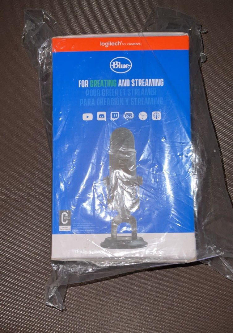 LOGITECH BLUE YETI MIC (SEALED) (Category: Microphones) located in Manila. Submitted by 2025.gadgetspot (Listing ID 1398216152, Image 2). Description: FS: Logitech Yeti Mic w/ Blue Voice selling for 5300 each. (3 stocks avail) authentic logitech from US, product are sealed & brandnew. as you can see in the picture. (this is already the last price) can do meetups / shipping 📍QC -pm if interested.