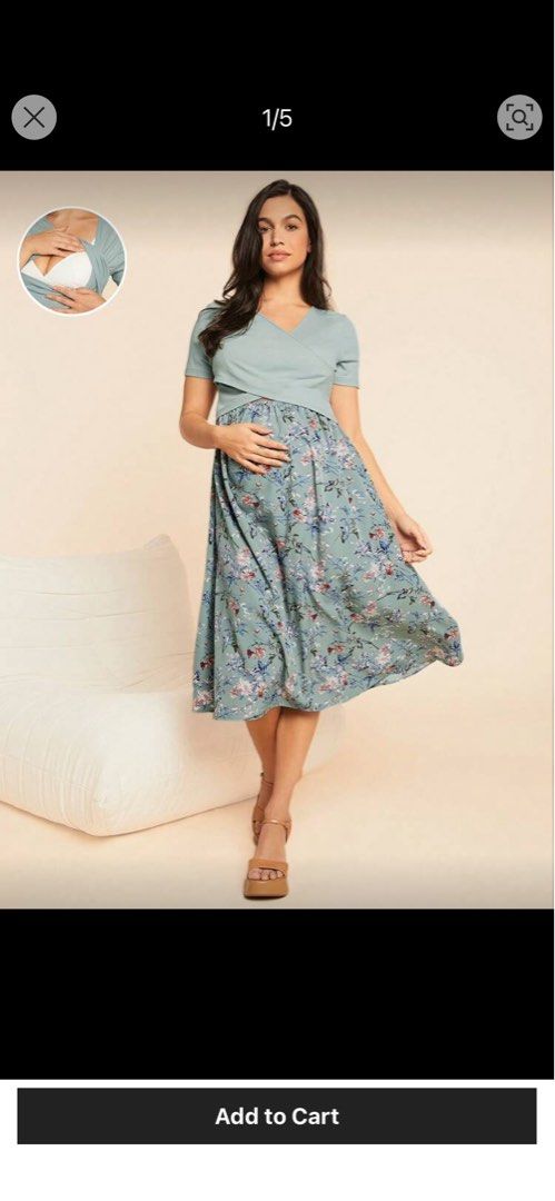 Maternity and Breastfeeding Dress (Category: Maternity wear) located in San Fernando. Submitted by kringday (Listing ID 1398228627, Image 1). Description: Just pulled out of package and tried Big for me XLarge size.
