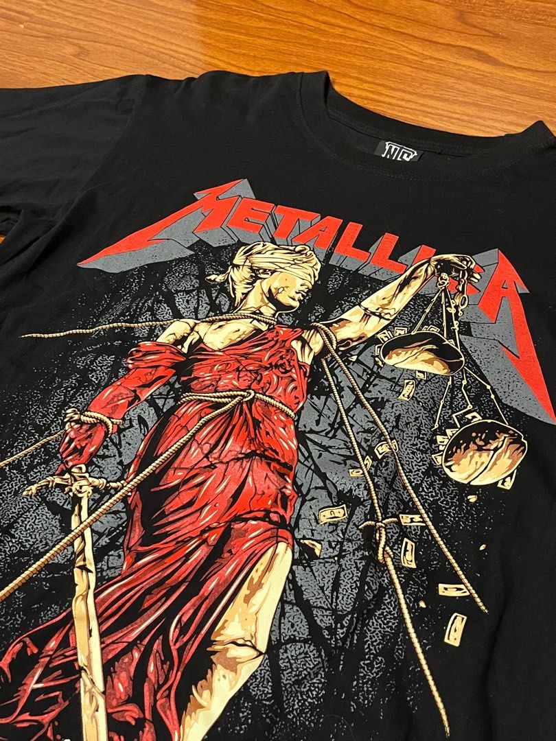 Metallica (Justice for All!) Tee (Category: Tshirts & Polo Shirts ) located in Paranaque City. Submitted by fonzgup (Listing ID 1398199523, Image 2). Description: L 25.5 W 19.