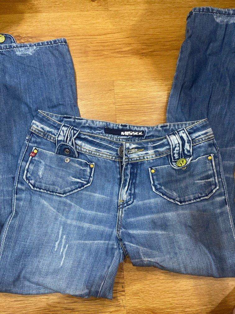 Miss Sixty Low Waited Jeans (Category: Jeans) located in Quezon City. Submitted by evlinc (Listing ID 1398296463, Image 1). Description: RFS: fits me, not bodyhugging MOP: Gcash Delivery: Same Day Delivery / JNT.